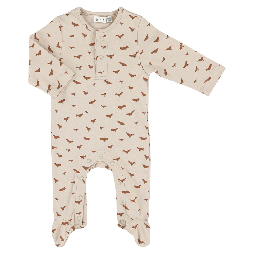 Onesie with feet - Babbling Birds